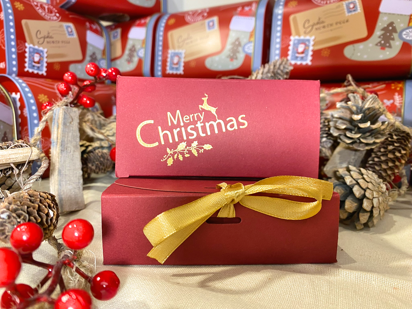 Caixa Bombons Merry Christmas 🍬