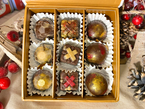 Caixa 9 Bombons Natal 🍬